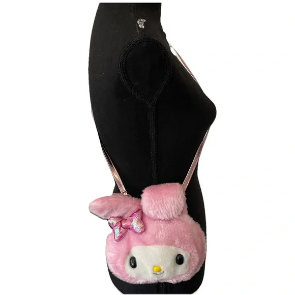 Sanrio My Melody Plush Crossbody Bag Purse Hello Kitty 2007 - Picture 2 of 9